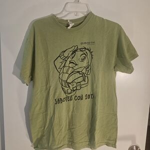 Saboten Con 2015 Anime Convention T-Shirt – Green Tee Mascot Art – Phoenix AZ